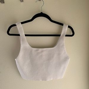 Babaton Sculpt Knit Squareneck Cropped Tank